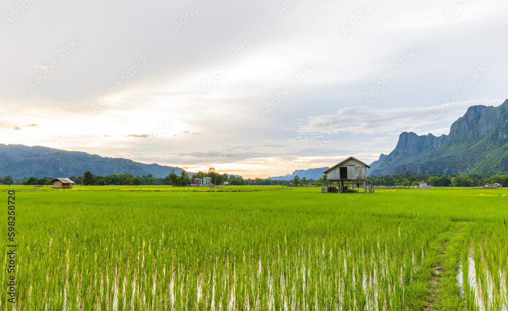 Farmer's village in rural of Laos. Farmer's village in rural of Laos.