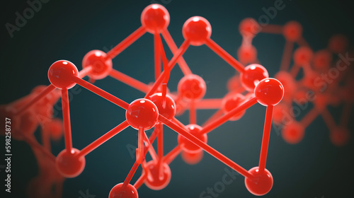 chemical structure of THC or other components of cannabis Generative AI photo