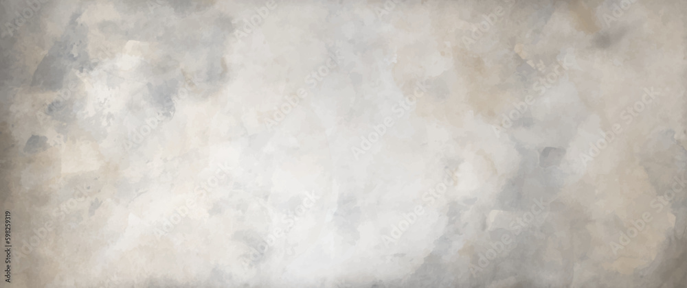 Vector watercolor art background. Old paper. Marble. Stone. Watercolour texture for cards, flyers, poster, banner. Stucco. Wall. Brushstrokes and splashes. Aged painted template for design.	