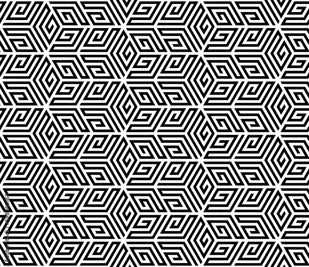 Abstract geometric pattern. A seamless vector background. White and black ornament. Graphic modern pattern. Simple lattice graphic design Abstract geometric pattern. A seamless vector background. White and black ornament. Graphic modern pattern. Simple lattice graphic design