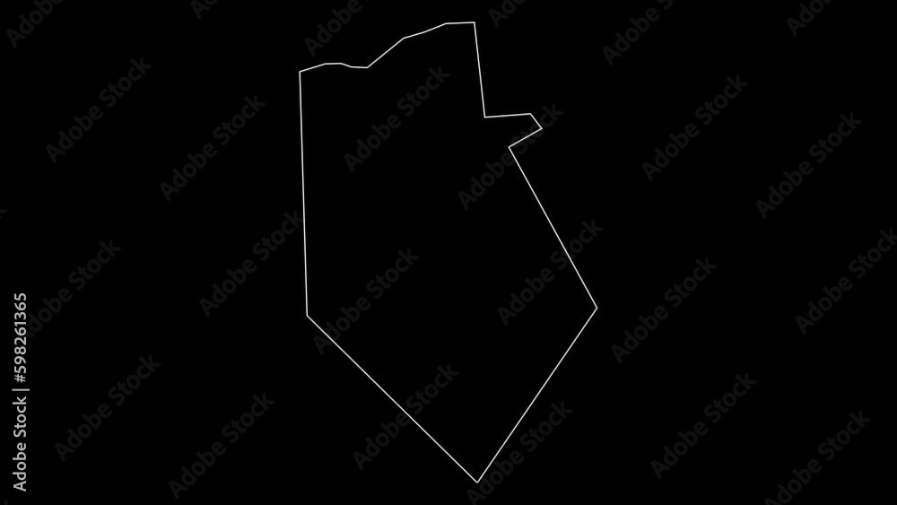 Toi municipality map of Niue outline animation Toi municipality map of Niue outline animation