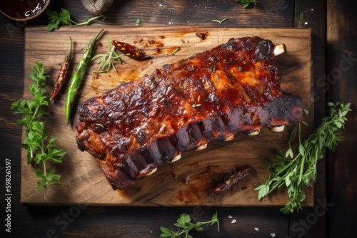 Different types of Ribs ready to eat