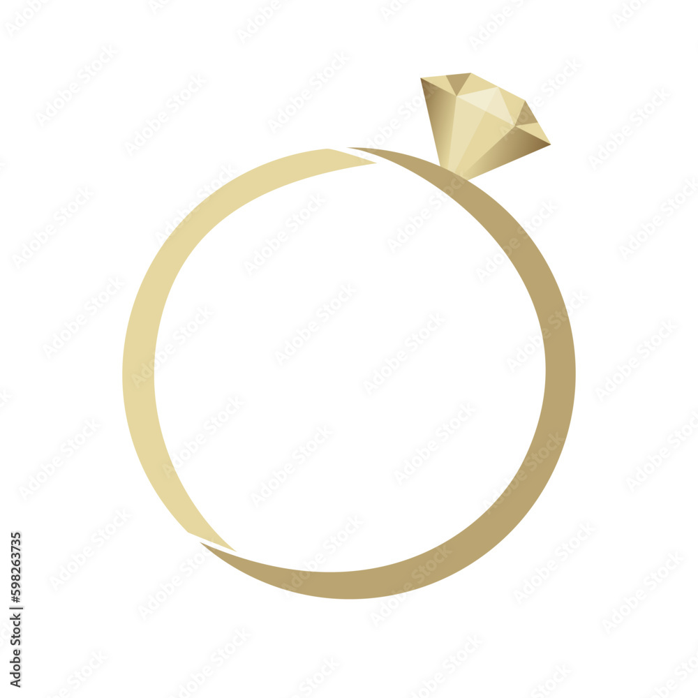 Diamond Ring Icon Design Template. Gold palette, isolated vector illustration. Jewelry store logo. Diamond Ring Icon Design Template. Gold palette, isolated vector illustration. Jewelry store logo.