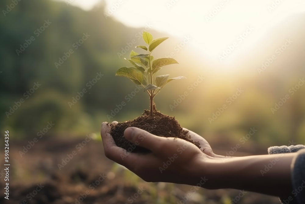 Fototapeta premium An image representing the concept of a sustainable and environmentally conscious world. Ai generated.