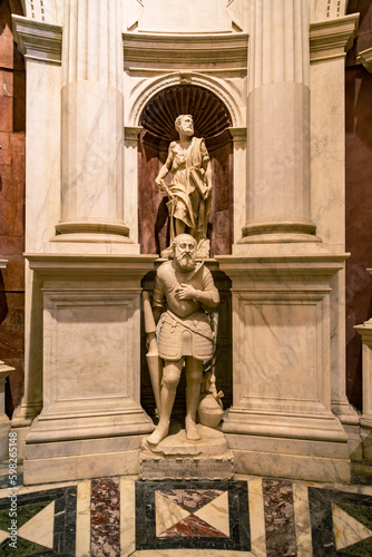 Inside of the 14th-century church of San Giovanni a Carbonara in Napoli, Italy