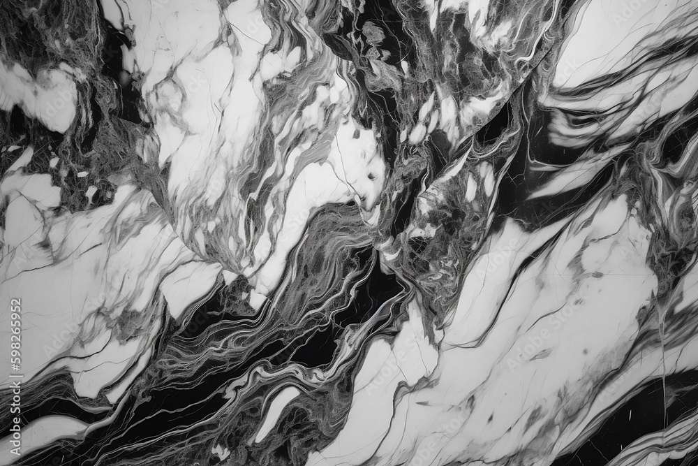 Black and white marble texture background pattern with copy space for ...