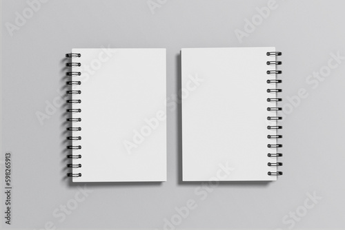 A5 Spiral Notebook Blank Mockup