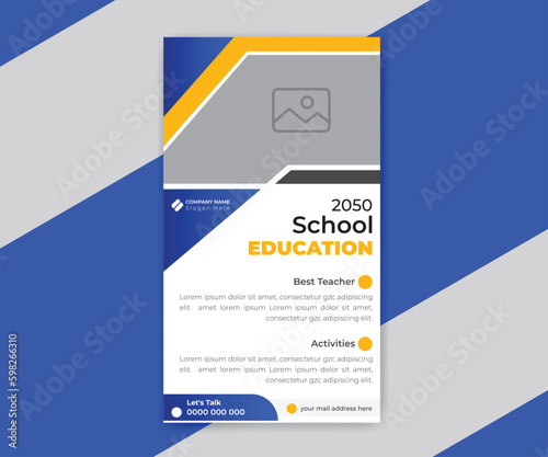 Back to school instagram stories collection design template