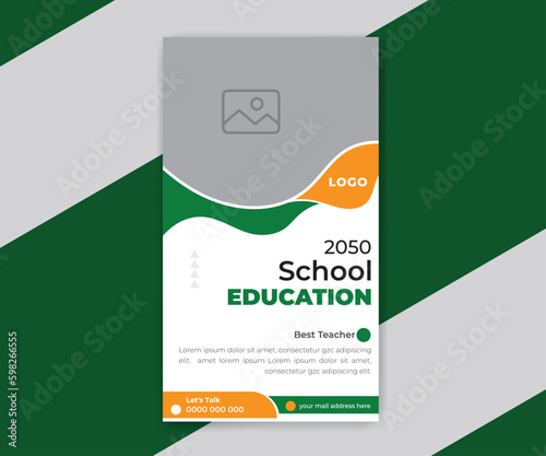 School admission banner template or social media post and web banner design