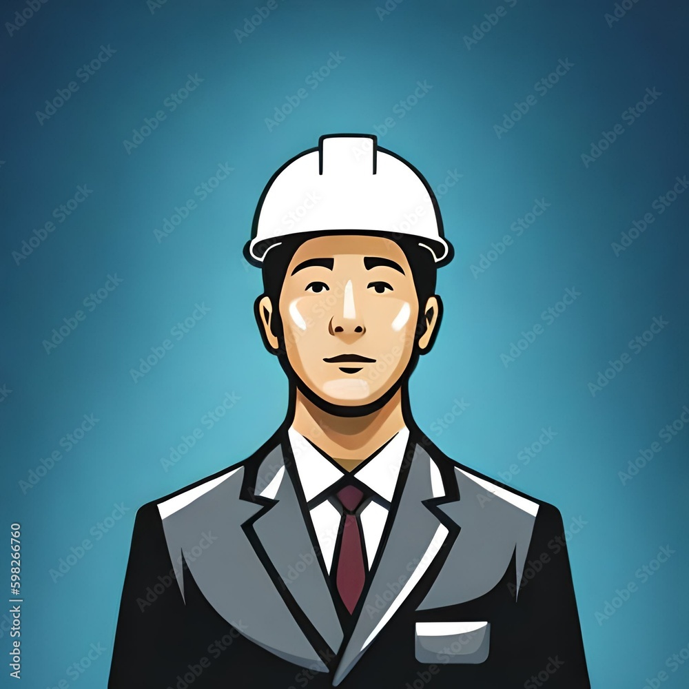 ai-generated, illustration of a male construction worker ai-generated, illustration of a male construction worker