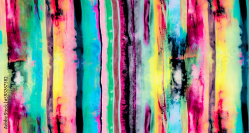 Tie Dye Striped Pattern Ink Background Bohemian Spiral. Hippie Dye Drawn Tiedye Swirl abstract batik Trendy Fashion Summer Dirty Tie Dye Watercolour