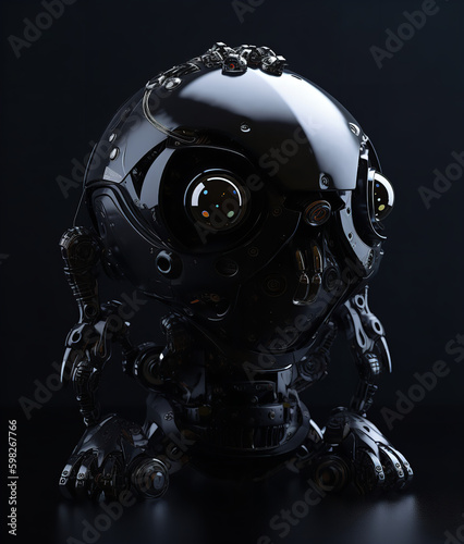 robot round like a ball Generative AI