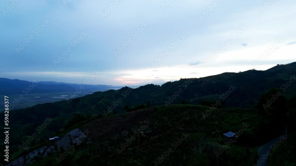 Aerial view landscape of the mountains