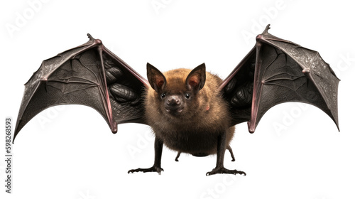 Bat isolated on transparent background created with generative AI technology