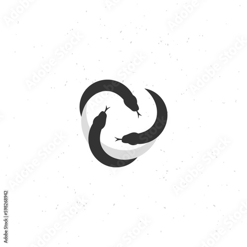 three snake and ball logo design inspiration
