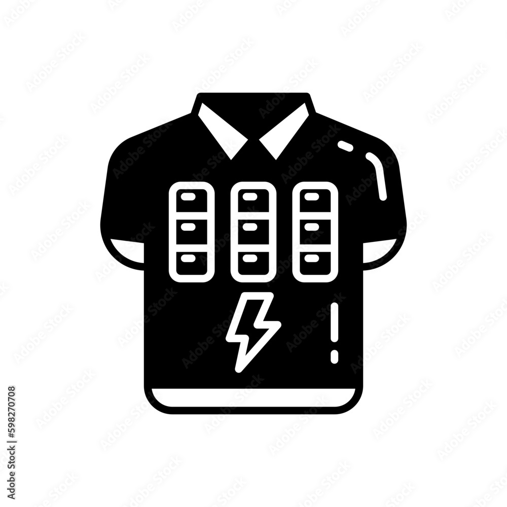 Solar Powered Shirt icon in vector. Illustration Solar Powered Shirt icon in vector. Illustration