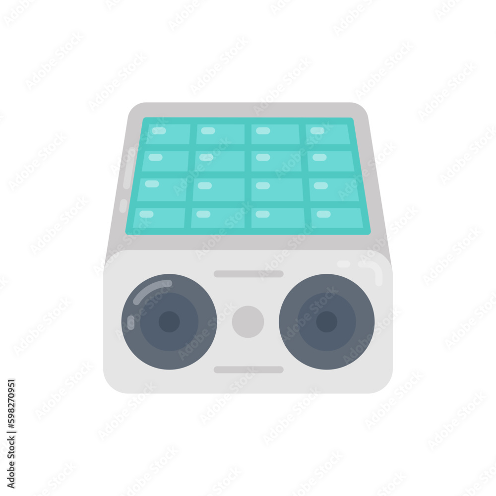 Fototapeta premium Solar Speaker icon in vector. Illustration