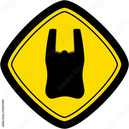 Plastic Bag Warning Safety Protection Sign Symbol
