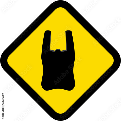 Plastic Bag Warning Safety Protection Sign Symbol
