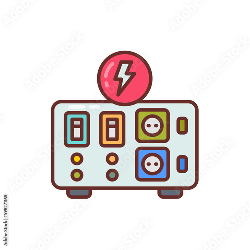 Inverter icon in vector. Illustration
