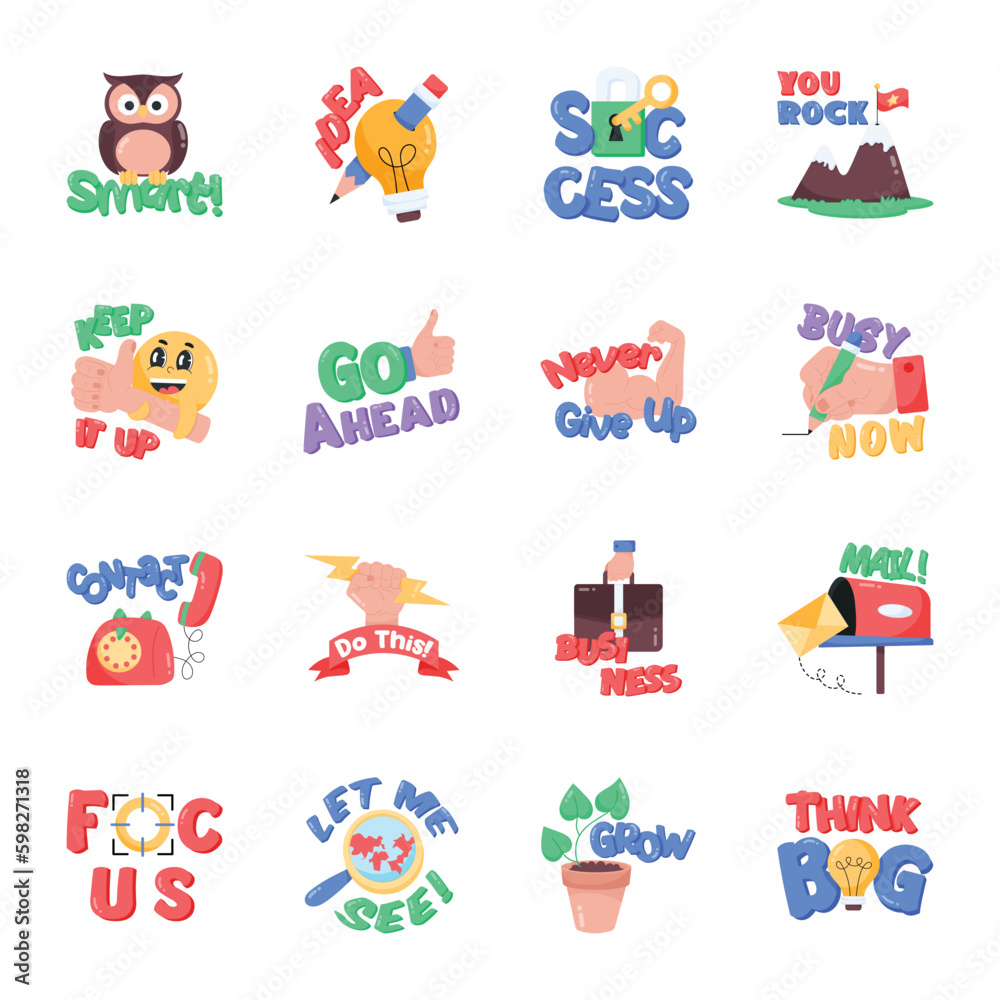 Set of Job Hunting Flat Stickers
Set of Job Hunting Flat Stickers