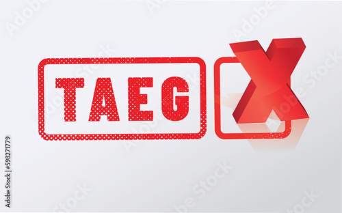 tampon TAEG - taux annuel effectif global (TAEG)