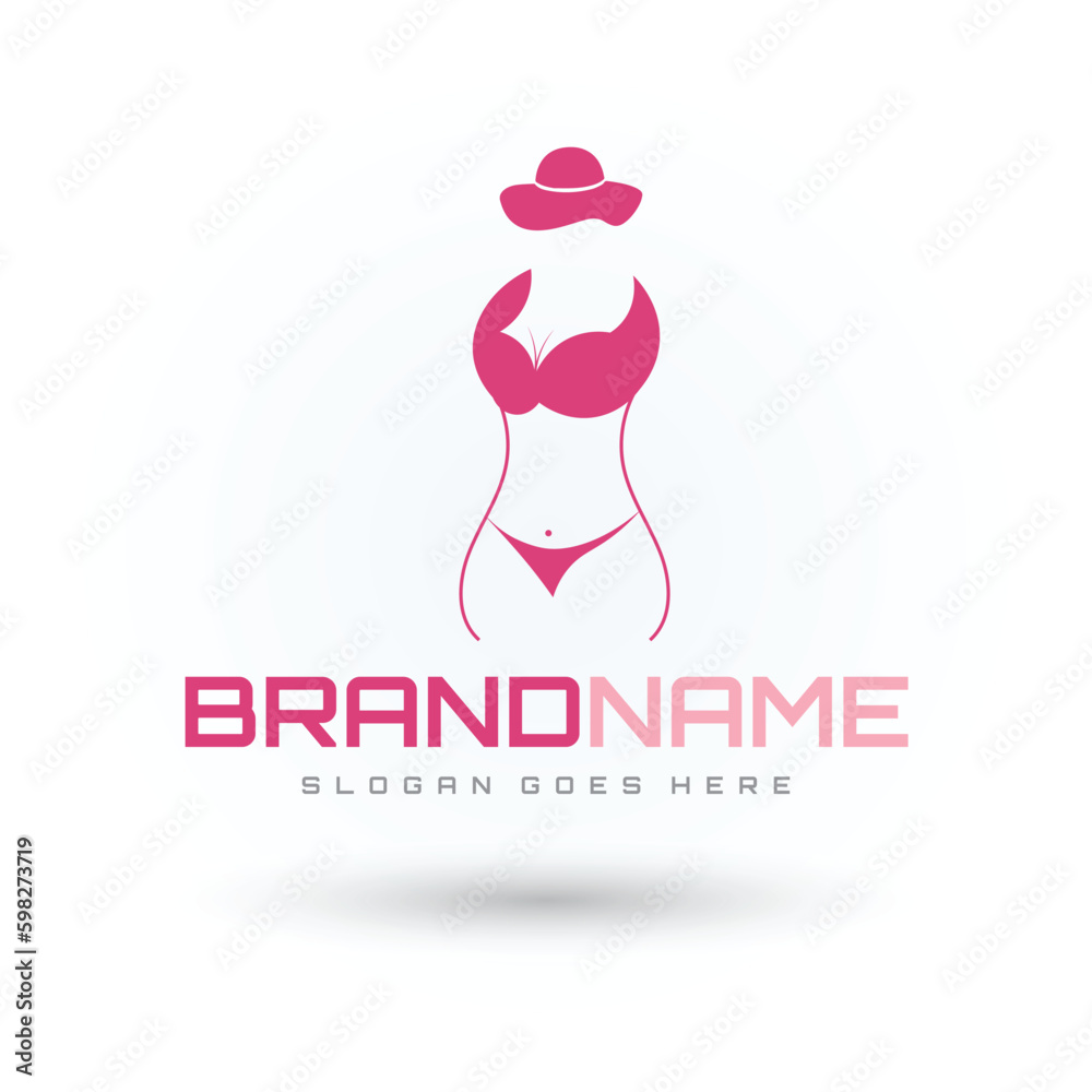 bra, lingerie vector logo design