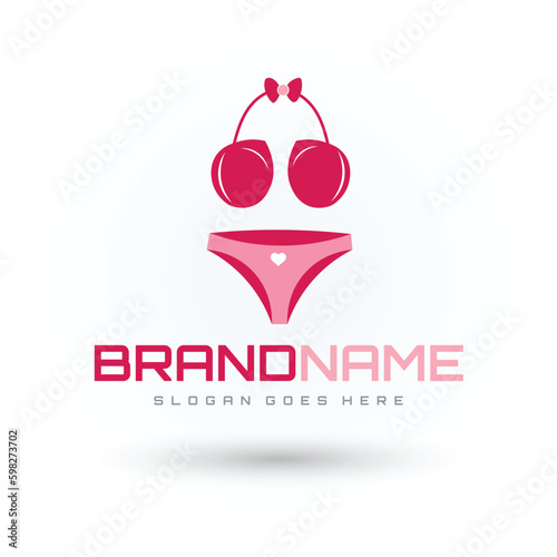 bra, lingerie vector logo design