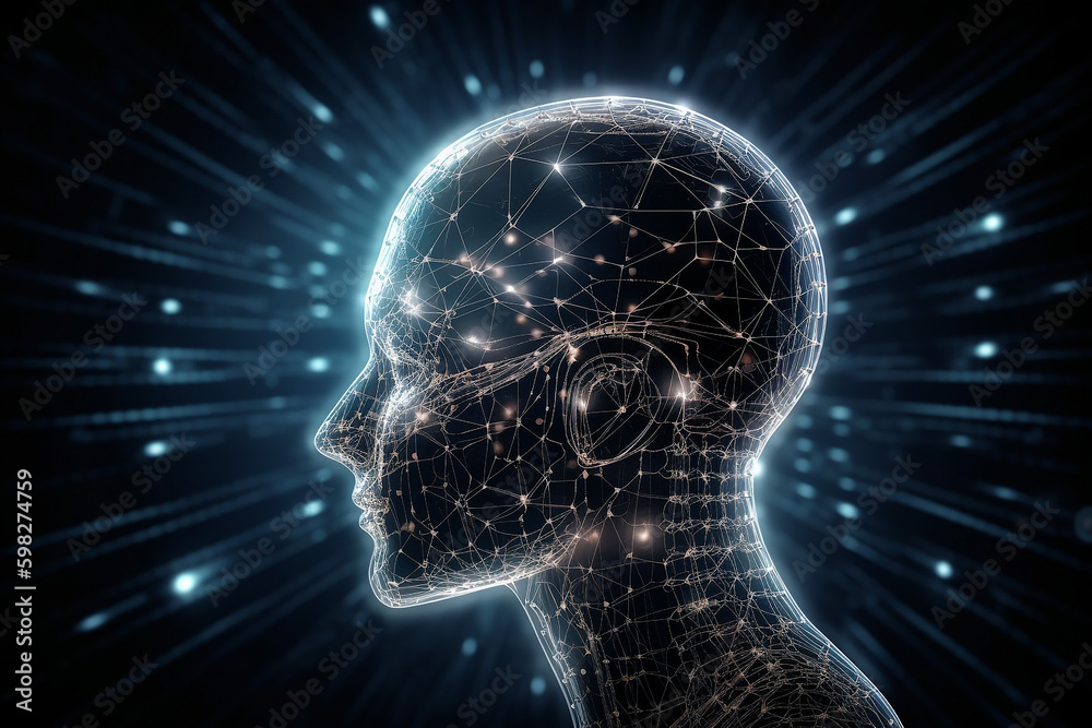 Fototapeta premium Artificial Intelligence in Transition, generative AI