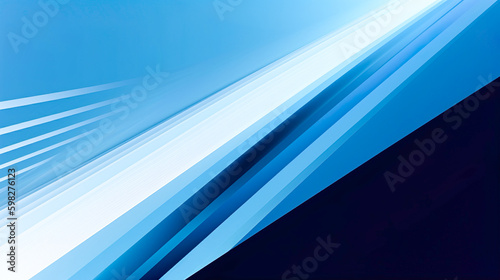 青い放射状のイラスト背景　Generative AI