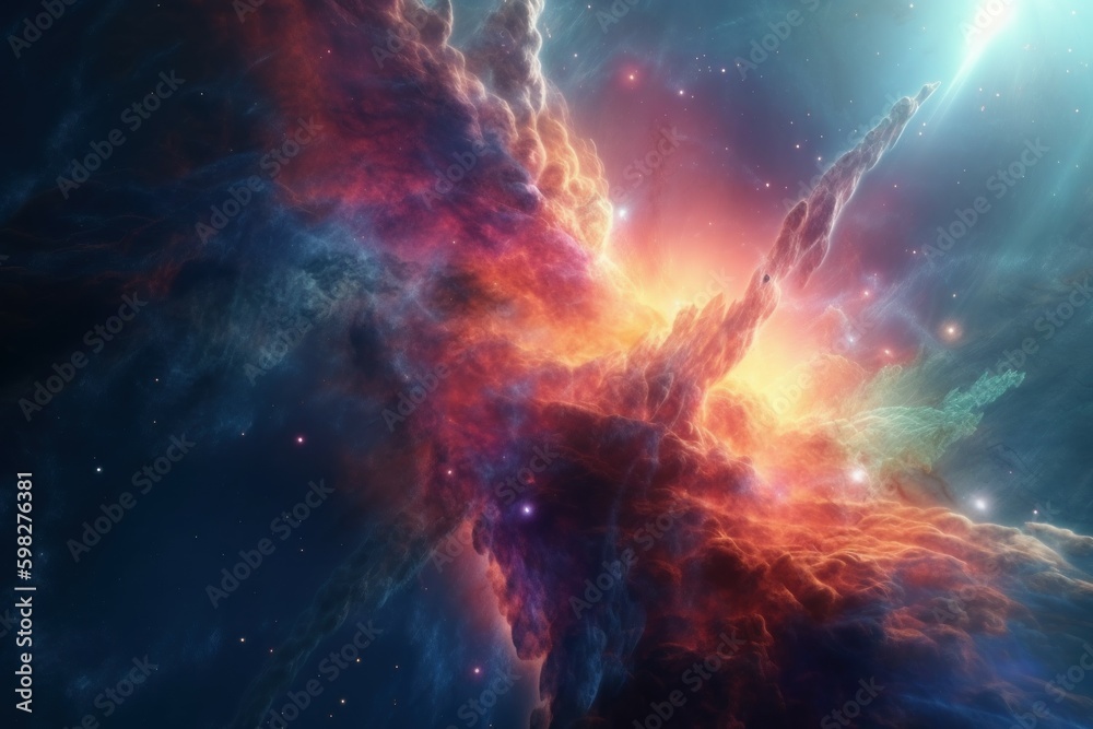Cosmic galaxy background space. Generate Ai
