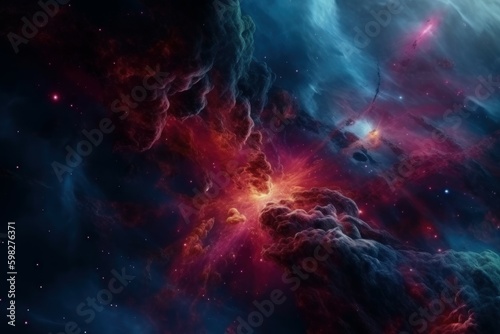 Cosmic galaxy background. Generate Ai