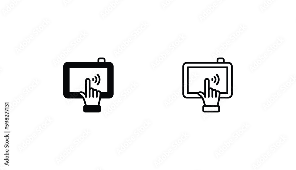touch icon design with white background stock illustration touch icon design with white background stock illustration