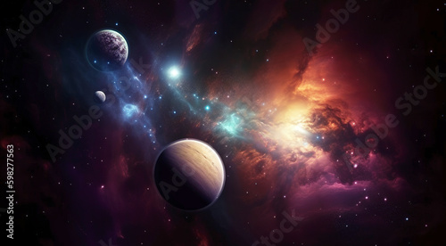 Background of galaxy and stars