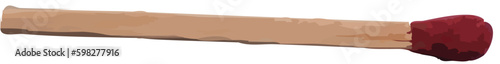 An illustration of A match stick on  white background