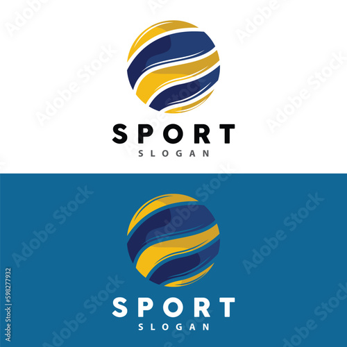 Volleyball Logo, Sport Simple Design, World Sports Tournament Vector, Illustration Symbol Icon