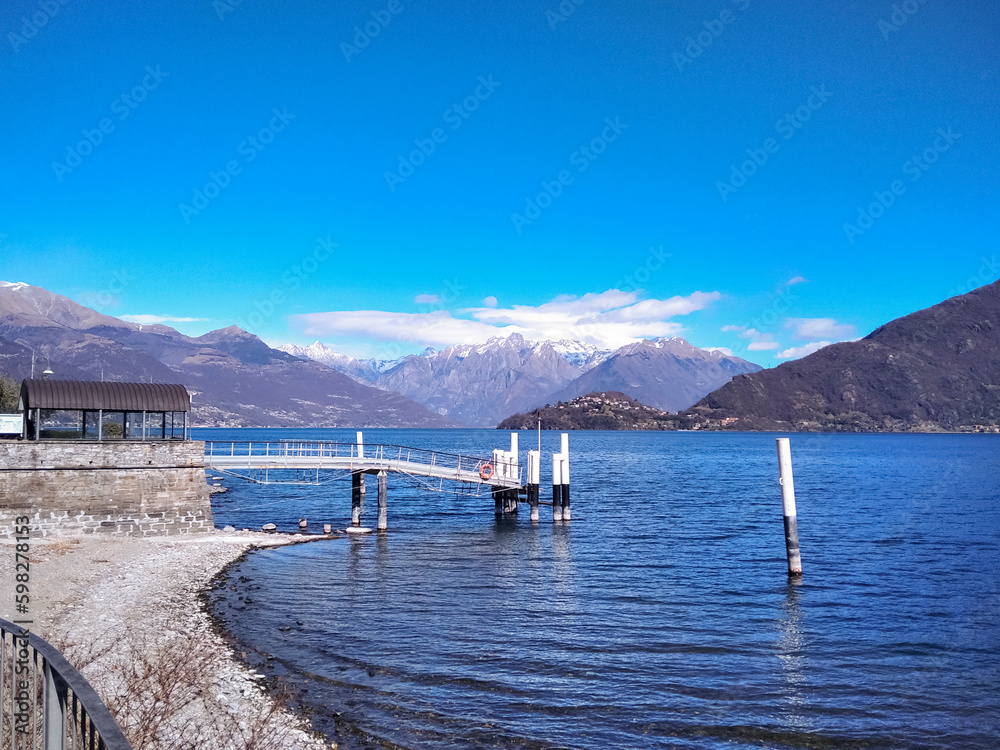 Ferry dock on Lake Como