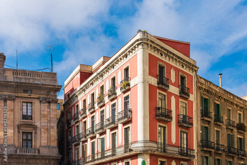 Historische Gebäude in der Stadt Barcelona, Spanien
