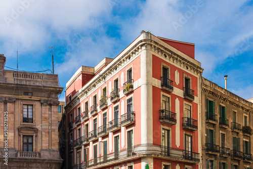 Historische Gebäude in der Stadt Barcelona, Spanien