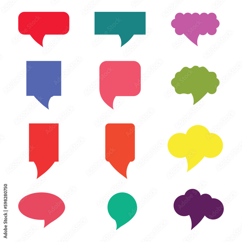 Speech bubbles icon flat design illlustration Speech bubbles icon flat design illlustration