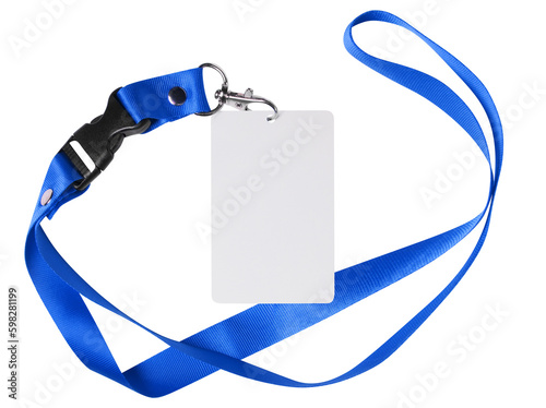 Blank badge or ID pass, cut out