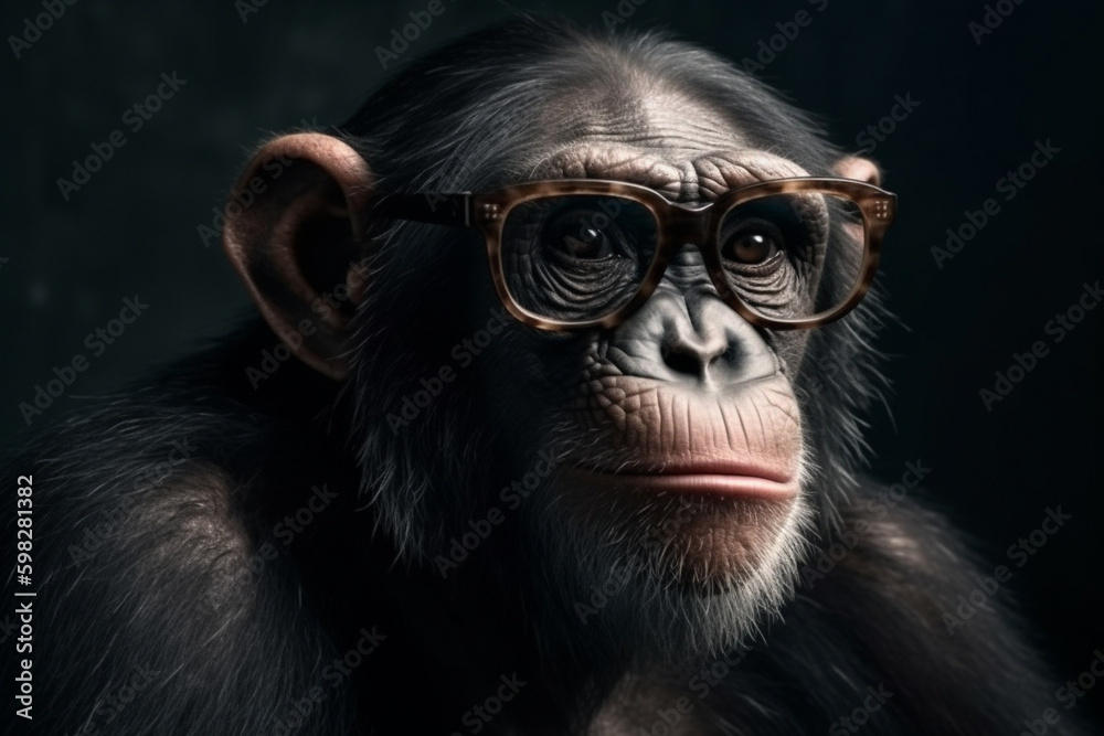 An image of a wise old animal wearing eyeglasses, symbolizing intelligence and experience. Ai generated. An image of a wise old animal wearing eyeglasses, symbolizing intelligence and experience. Ai generated.