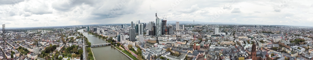 Obraz premium Frankfurt am Main skyline Luftaufnahme 