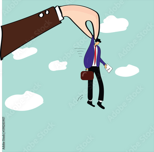 Fired or company layoffs of underperforming employees, business failures angry managers