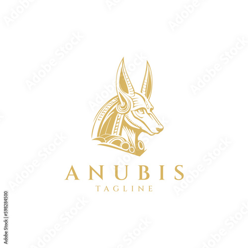 Anubis logo design vector illustration