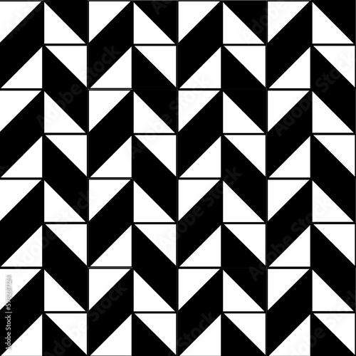 Monochrome geometric pattern. black and white pattern. Geometric shapes, triangles, squares design for wallpaper, web design, scrapbooking paper, cards, wrapping paper. Trendy pattern