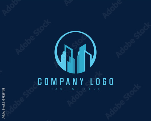 Vector set of cityscape logos, buildings, property town, skyscrapers icons isolated. vector abstract colorful city, building composition sign. Houses property logos, building construction