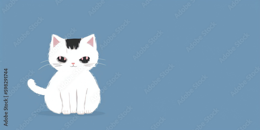 minimalistic cat background. Generative AI minimalistic cat background. Generative AI