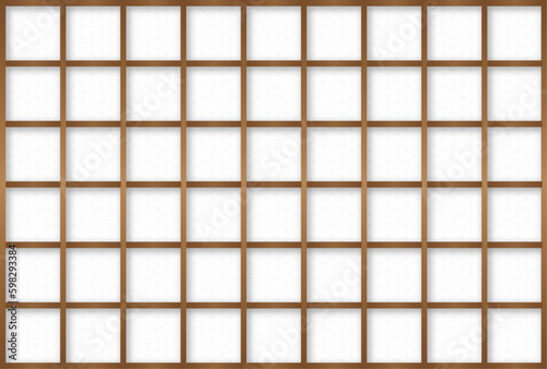 背景素材　麻の葉の模様の障子