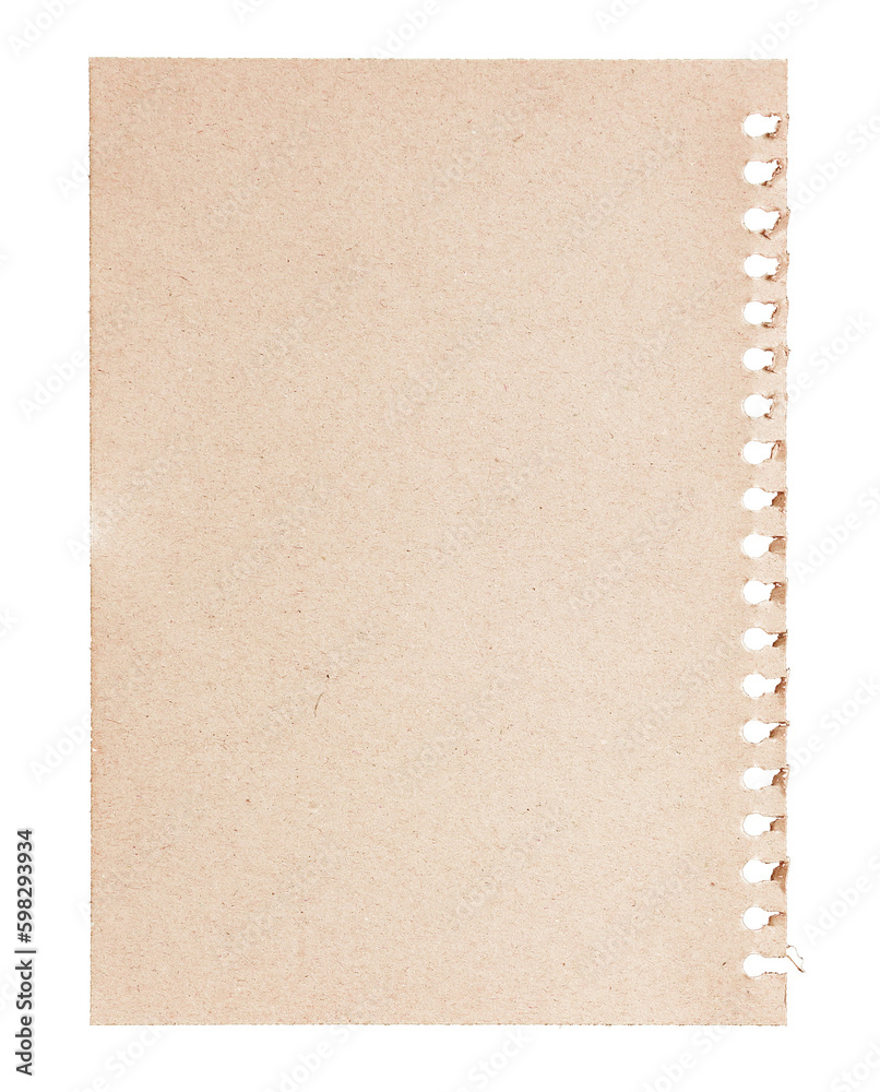 blank brown sheet of paper on transparent background png file - obrazy, fototapety, plakaty 